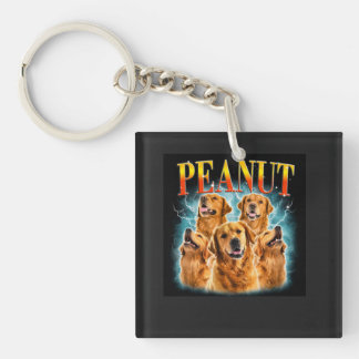 Personalized Golden Retriever Keychain
