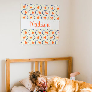 Personalized Golden Retriever Name Kids Room Decor