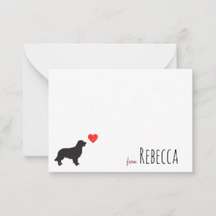 Personalized golden retriever note cards