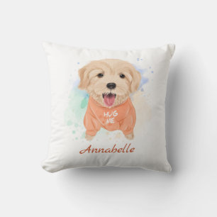 Personalized Golden Retriever Nursery Kid's Room  Throw Pillow