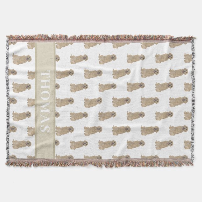 Personalized Golden Retriever  Throw Blanket (Front)
