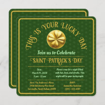Personalized Golden Shamrock St. Patrick's Day