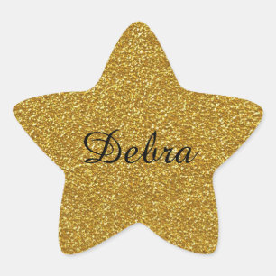 personalized golden star sticker