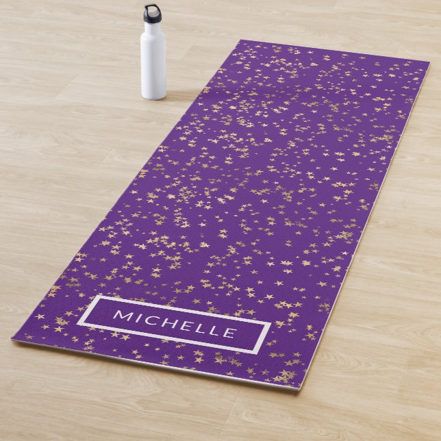 Personalized Golden Stars Yoga Mat (In Situ)