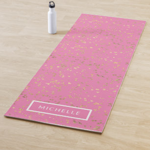 Personalized Golden Stars Yoga Mat