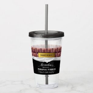 Personalized Golden Ticket Chocolate Bar Acrylic Tumbler