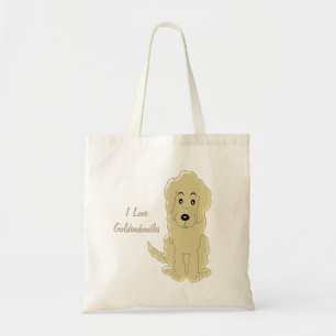 Personalized Goldendoodle Dog Design Tote Bag