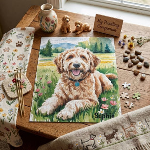 Personalized Goldendoodle Jigsaw Puzzle
