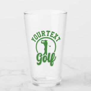 Personalized Golf ADD NAME Retro Pro Golfer Swing Glass