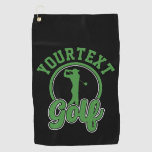 Personalized Golf ADD NAME Retro Pro Golfer Swing Towel