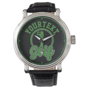 Personalized Golf ADD NAME Retro Pro Golfer Swing Watch