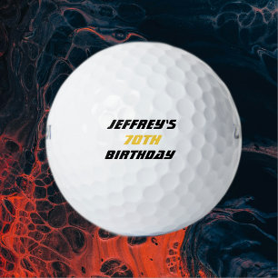 Personalized Golf Ball, 70th Birthday Balls