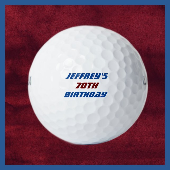 Personalized Golf Ball, 70th Birthday Balls (Creator Uploaded)