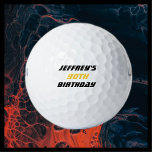 Personalized Golf Ball, 90th Birthday Golf Balls<br><div class="desc">This personalized golf ball is a great gift for your favourite golfer's 90th Birthday!  Now lost balls can easily be identified and returned. Text is black and gold - you can easily change it. Golfers will love it! All Rights Reserved © 2015 Alan & Marcia Socolik.</div>
