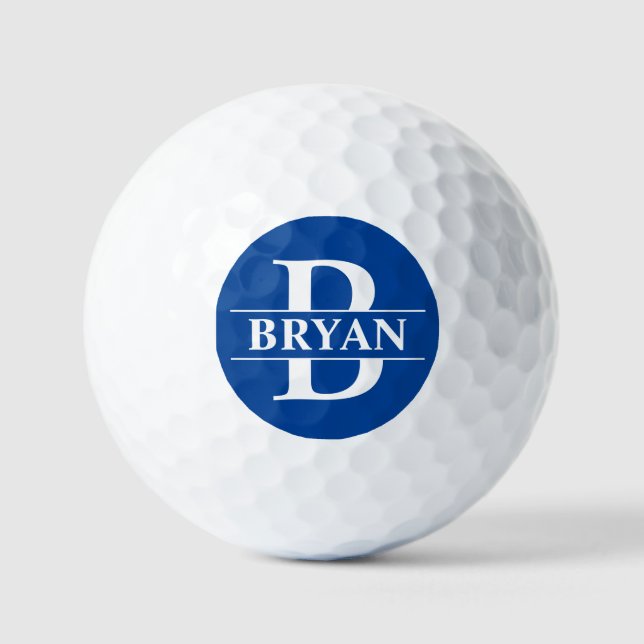 Personalized Golf Ball - Blue (Front)