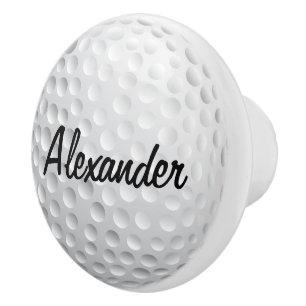 Personalized Golf Ball Ceramic Knob