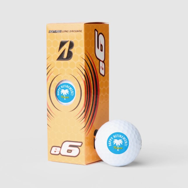 Personalized golf ball gift box for retiring chap (Packaging)