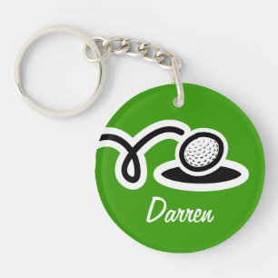 Personalized golf ball keychain with custom name