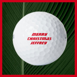 Personalized Golf Ball, Merry Christmas Balls