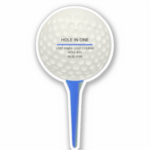Personalized Golf Ball on Blue Tee 