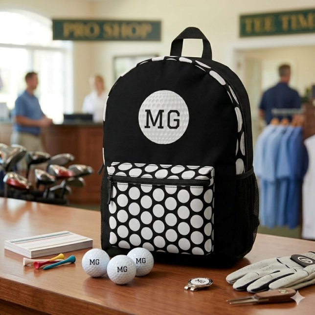 Personalized Golf Ball Pattern Backpack (Creator Uploaded)