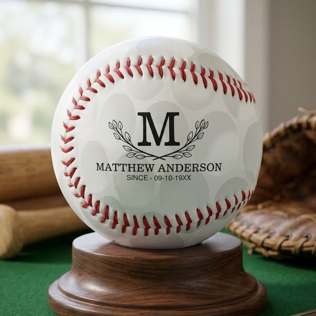 Personalized Golf Ball Pattern Name Monogram Age (Creator Uploaded)