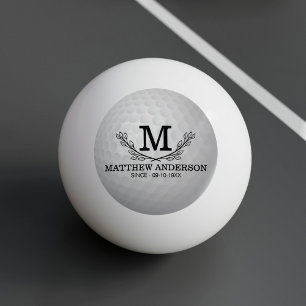 Personalized Golf Ball Pattern Name Monogram Age
