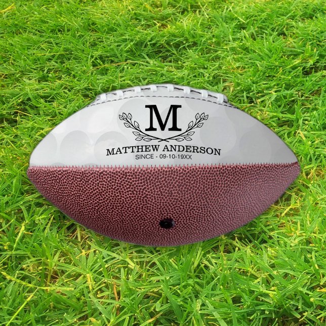 Personalized Golf Ball Pattern Name Monogram Age (Creator Uploaded)