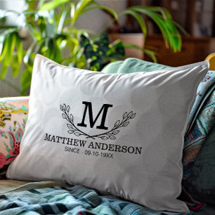 Personalized Golf Ball Pattern Name Monogram Age Accent Pillow