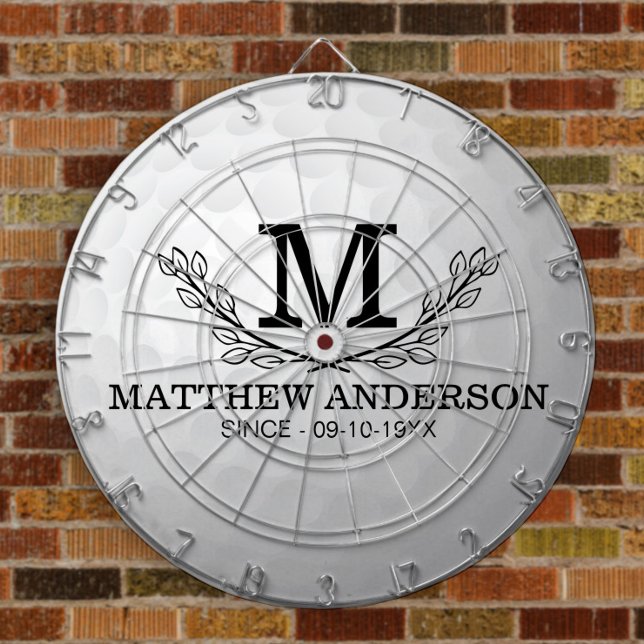 Personalized Golf Ball Pattern Name Monogram Age Dartboard (Creator Uploaded)