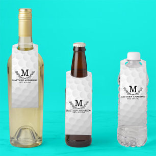 Personalized Golf Ball Pattern Name Monogram Age Door Hanger