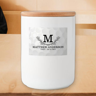 Personalized Golf Ball Pattern Name Monogram Age Food Label