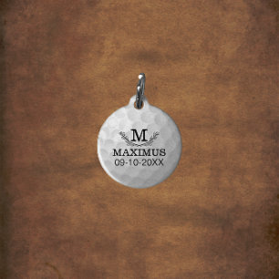 Personalized Golf Ball Pattern Name Monogram Age Pet Tag