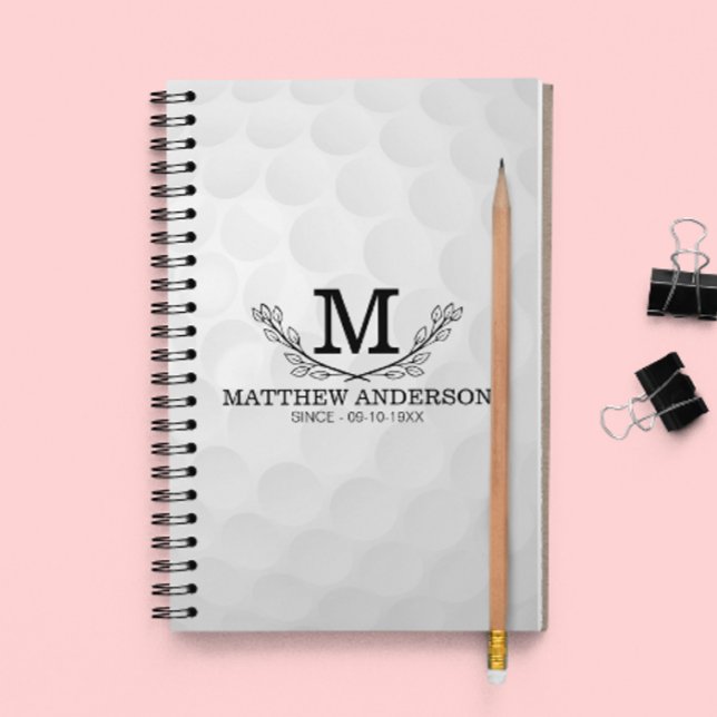 Personalized Golf Ball Pattern Name Monogram Age Planner (Creator Uploaded)