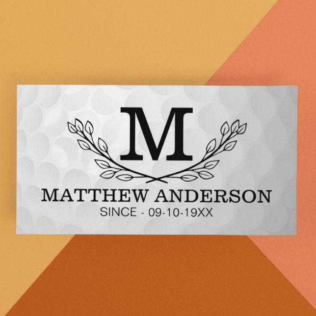 Personalized Golf Ball Pattern Name Monogram Age Tissue Paper (Creator Uploaded)