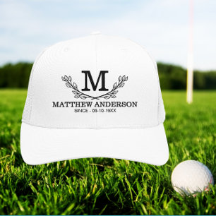 Personalized Golf Ball Pattern Name Monogram Age Trucker Hat