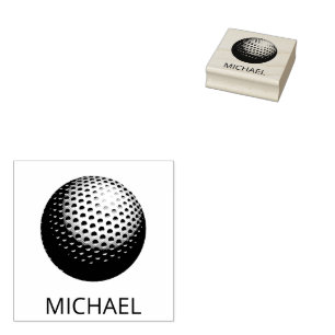 Personalized Golf Ball  Rubber Stamp