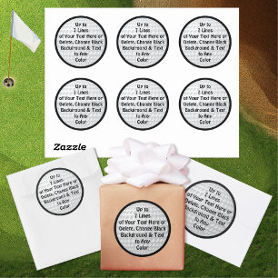 Personalized Golf Ball Stickers or Delete Text