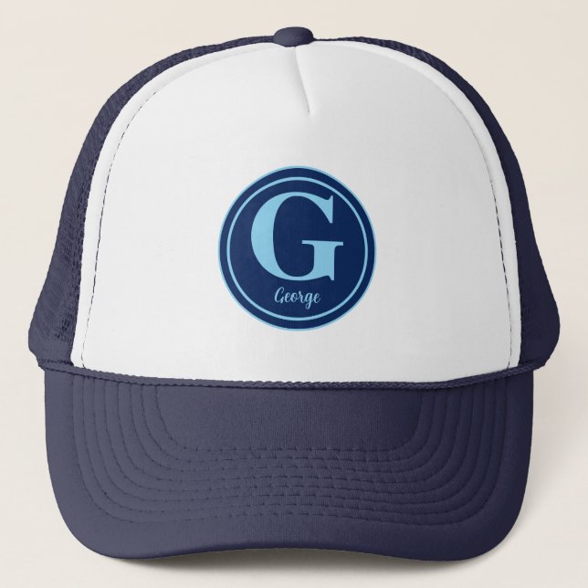 Personalized Golf Ball with Elegant Letter G  Trucker Hat (Front)