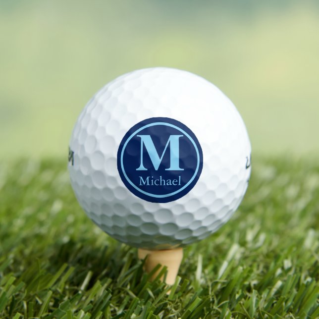 Personalized Golf Ball with Elegant Letter M (Insitu Tee)