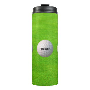 Personalized Golf Balls on Greens Golfer Thermal Tumbler