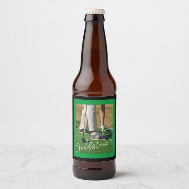 Personalized Golf Beer Bottle Labels - Custom Funn (Front)