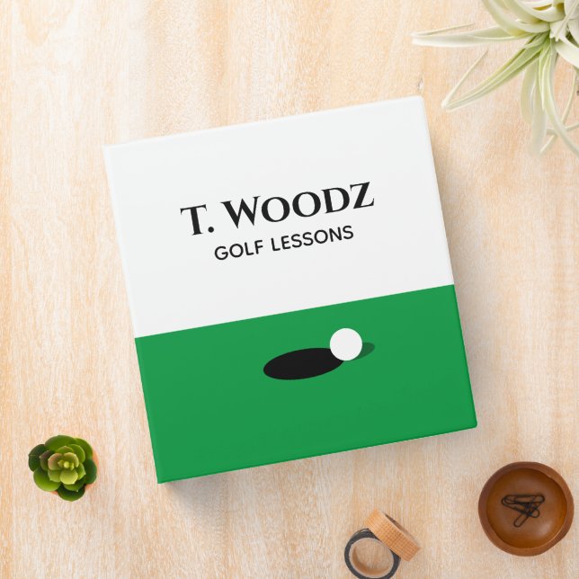 Personalized golf binder for player and instructor (In Situ)