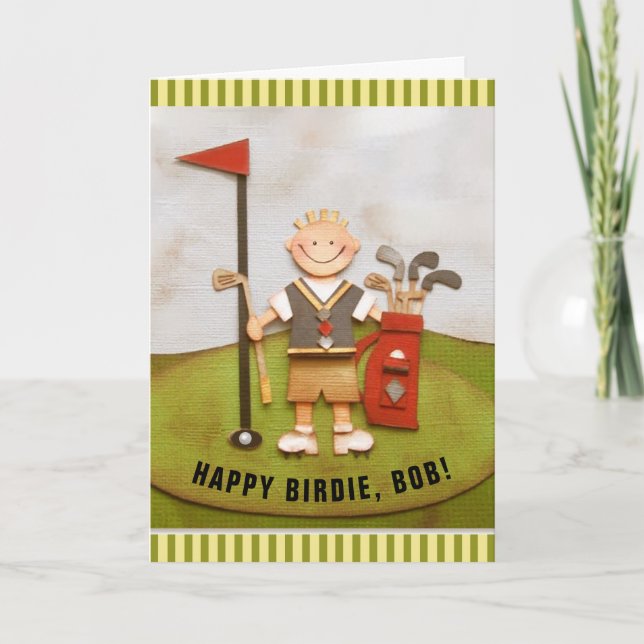 Personalized Golf Birthday Card (Front)