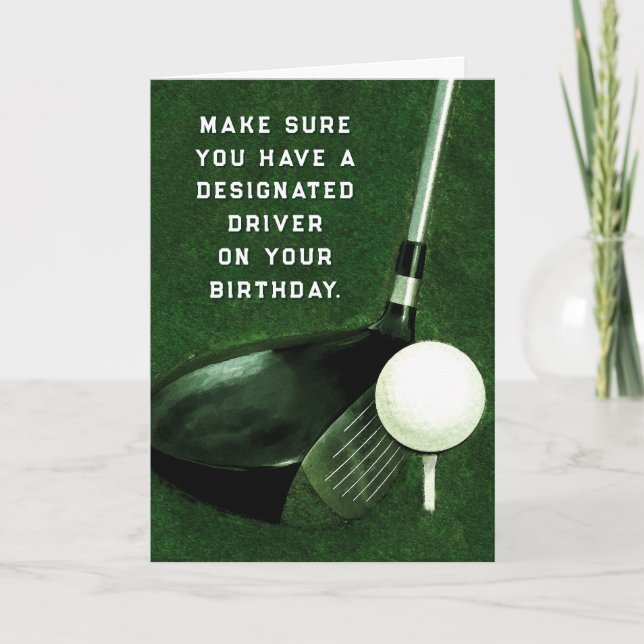 Personalized Golf Birthday Card (Front)
