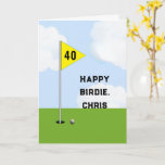 Personalized Golf Birthday Card<br><div class="desc">Funny golf birthday card featuring a golf-themed design for golfer birthday. Edit text to add name and age.</div>