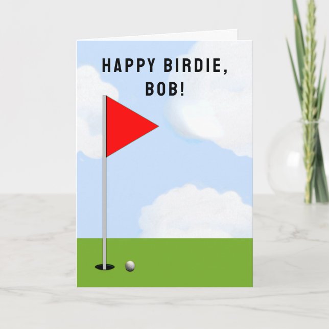 Personalized Golf Birthday Card (Front)