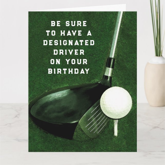 Personalized Golf Birthday Card (Front)