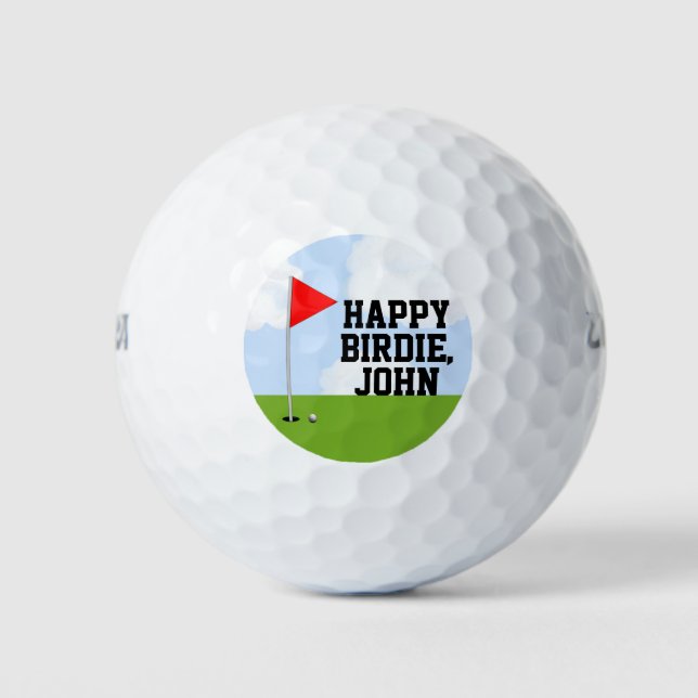 Personalized Golf Birthday Collectable Balls (Front)