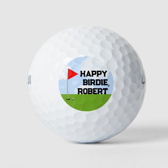 Personalized Golf Birthday Collectable Balls (Front)
